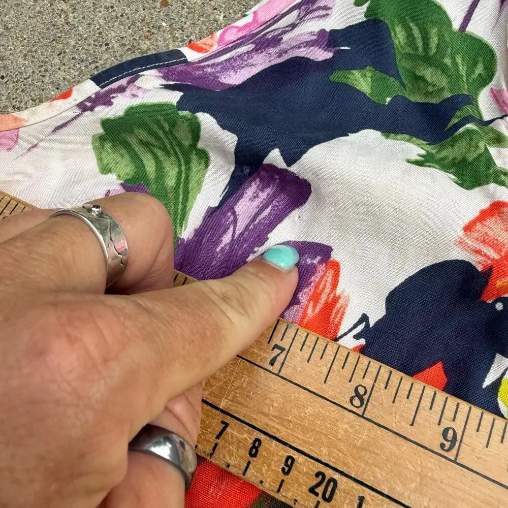J Crew Silk Floral Garden Party Tie Neck Scarf Neck Sleeveless Blouse Size 10